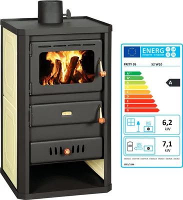 Produktbild von Vodné krbové kachle Prity S2W10 6,2 + 10 kw EEK-A