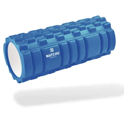 Produktbild von Matchu Sports Faszienrolle 33x14 cm Blau - Massagerolle - 3 in 1 Foam Roller - Schaumstoffrolle - Fitnessrolle - Yoga, Pilates, Workout Roller