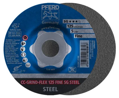 Produktbild von PFERD CC-GRIND grinding discs FLEX SG STEEL, 12,5 cm, 10 Stück(e)