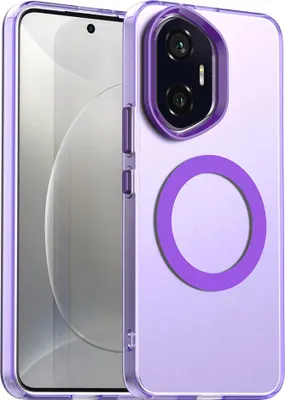 Image de Etui magnétique pour Honor 300, étui antichoc fin, mat et translucide Violet