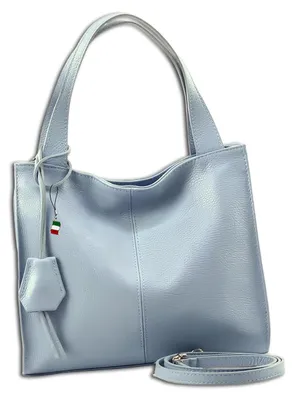 Produktbild von Florence Damen Tasche Schultertasche Shopper Leder hellblau Maße 10x33x29cm OTF155H
