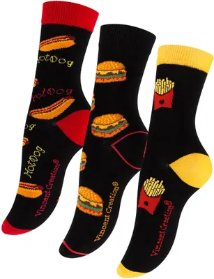 Produktbild von Vincent Creation® Socken - FAST FOOD 3 Paar 36-40