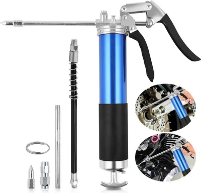 Produktbild von Jiubiaz Fettpresse Ergonomische 8000 PSI Einhand Handhebelfettpresse Pistolenfettpresse