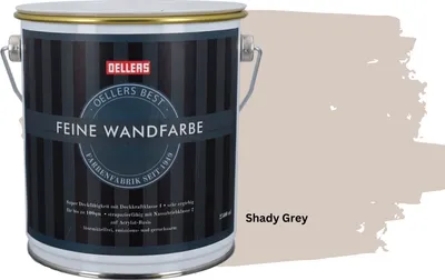 Produktbild von OELLERS Feine Wandfarbe 2,5L Shady Grey Innenfarbe Deckenfarbe Trendfarben Matt hochdeckend