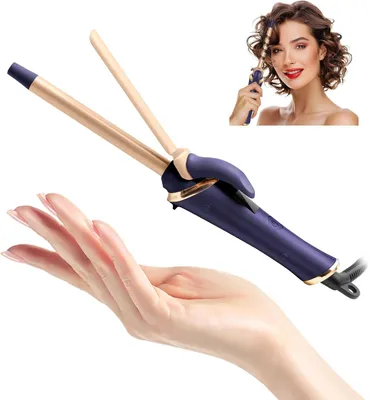 Produktbild von Mini Lockenstab Reise 13mm für kurze Haare, tragbar, 5 Temperaturstufen 120-200℃, Keramik Curling Iron, Doppelspannung 110-240V, mit Tasche