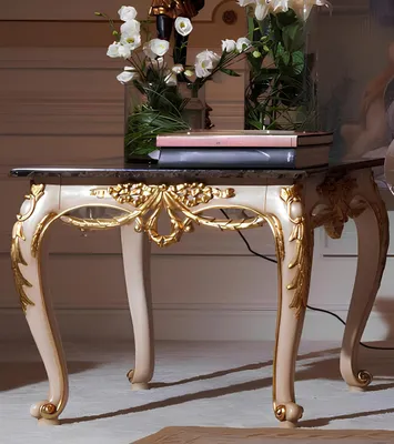 Produktbild von Couchtisch Tisch Beistelltisch Wohnzimmer Holz Royal Beistell Barock Italien Neu