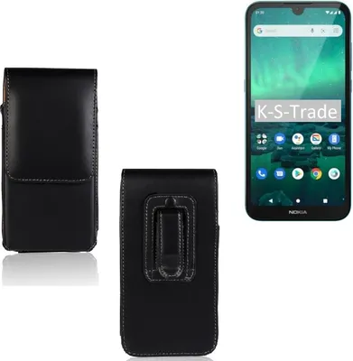 Produktbild von K-S-Trade Gürteltasche für Nokia 1.3 Schutz Hülle Handy Hülle mit Magnetverschluss Holster in schwarz