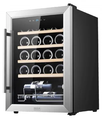 Produktbild von Cecotec Bolero GrandSommelier 2050, Weinkühler mit Kompressor, Freistehend, 20 Flasche(n), G, Innenbeleuchtung, Schwarz, Edelstahl