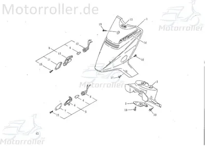 Produktbild von SMC Kontra B 50 Blinkergehäuse 50ccm 2Takt 55351-NAF-00 Motorroller.de links vorn Blinkerabdeckung Blinker-Gehäuse Blinkerverkleidung Scooter Service