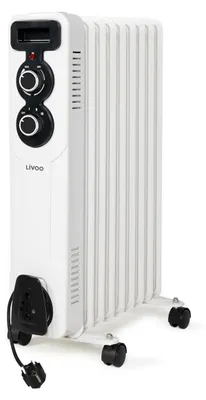 Image de Radiateur à bain d'huile 2000w blanc - Livoo - DOM521 -