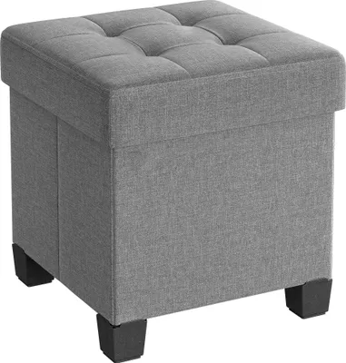 Imagen del producto de Puf - Leobert - Gris claro - 38 x 38 x 40 cm