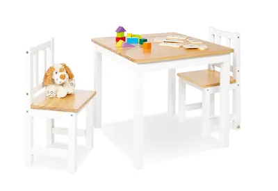 Image de Ensemble de sièges pour enfants 'Fenna', blanc/naturel, 3 pcs.