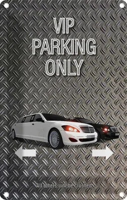 Produktbild von vianmo Blechschild 18x12 cm Parken VIP parking only Warnschild Hinweisschild Sicherheit Vorsicht