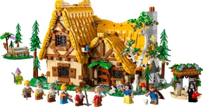 Produktbild von LEGO ǀ Disney Die Hütte von Schneewittchen und den sieben Zwergen, Bauset für Erwachsene mit 10 Minifiguren, Modell zum Bauen und Ausstellen, Geschenk für Fans des Filmklassikers 43242