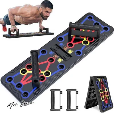 Productafbeelding van Famanu Push-up Board: Multifunctioneel, opvouwbaar, 30-42 oefeningen in 1