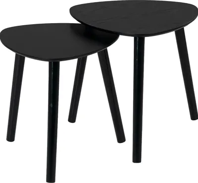 Produktbild von Beistelltisch-Set 2-teilig - Schwarz matt