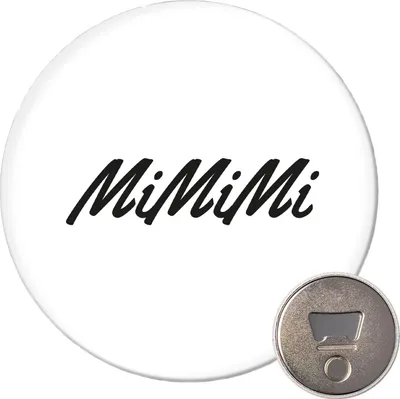 Produktbild von Huuraa Magnet Mimimi Schriftzug 59mm Kühlschrankmagnet rund Flaschenöffner Geschenkidee
