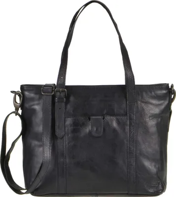 Produktbild von Bear Design Damen Tasche Ledertasche 34x27cm Shopper Schultertasche Handtasche Leder schwarz DIEDE