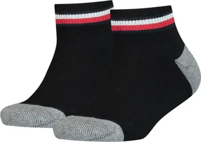 Produktbild von 2er Pack TOMMY HILFIGER Iconic Quarter Socken Kinder 200 - black 35-38