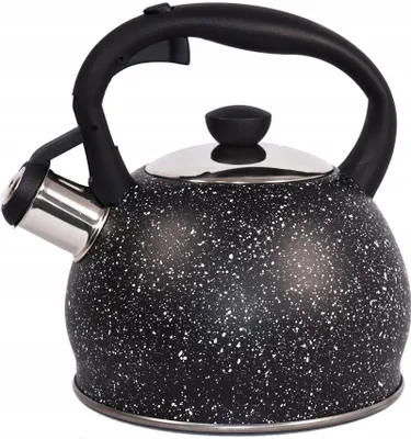 Produktbild von Brunbeste BB1426 Wasserkocher mit Pfeife Induktion Schwarz Matt