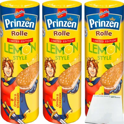 Produktbild von Prinzen Rolle Lemon Style Limited Edition 3er Pack (3x352g Packung) + usy Block