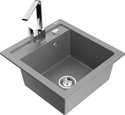 Produktbild von Mexen Vito 1-Becken-Granit-Spüle mit Mischbatterie Rita, Grau - 6503-71-670300-00
