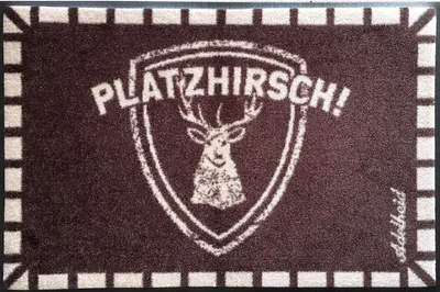 Produktbild von Waschbare Fußmatte ADELHEID Platzhirsch 50x75 cm Wash+Dry Fußabstreifer