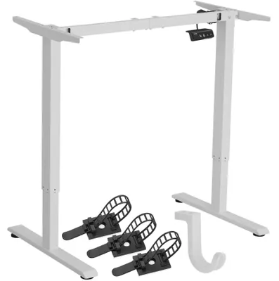 Produktbild von tectake® Schreibtischgestell elektrisch 2-stufig höhenverstellbar 71-116 cm Memoryfunktion 70 kg Belastbarkeit, inkl. Montagematerial, in weiß