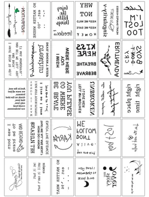 Immagine prodotto di INF Adesivi per tatuaggi temporanei chic - 30 design unici