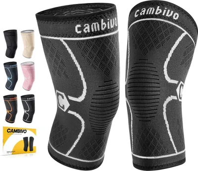 Produktbild von CAMBIVO Kniebandage Männer Damen X2, Bandage Knie hilfreich Erholung bei Meniskusriss, ACL und Arthritis, Kniebandage Meniskus für Laufen, Wandern, Joggen, Sport, Volleyball