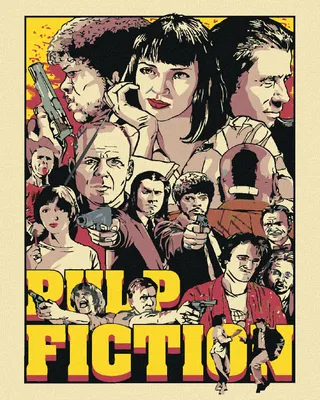 Obrázek produktu pro Zuty - Malování podle čísel - PULP FICTION, 40x50 cm, bez rámu a bez vypnutí plátna