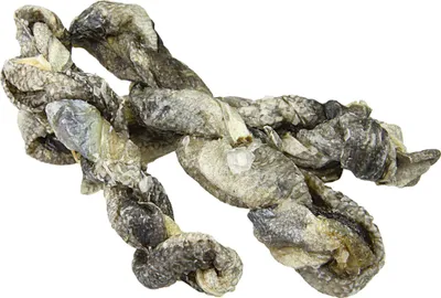 Produktbild von 500g Schecker Fischhaut - Twister fettarme Hunde-Knabbersticks aus feinster Meeresfisch - Haut