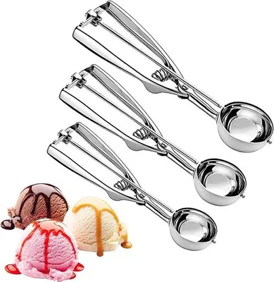 Image de Set de couteaux à glace - 3 pièces - acier inoxydable - polyvalents - 4/5/6 cm