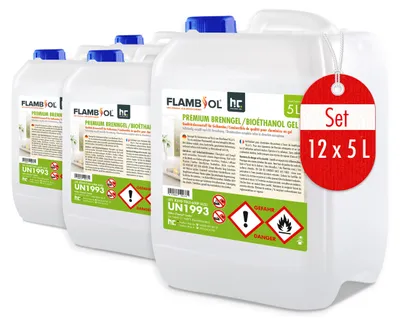 Produktbild von 12x 5 L FLAMBIOL® Premium Brenngel