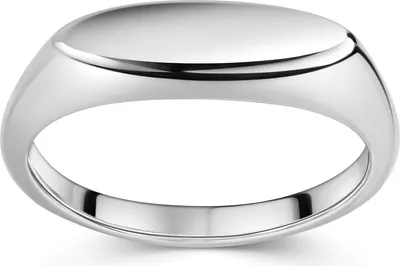 Produktbild von MATERIA by Matthias Wagner Siegelring Damen 925 Sterling Silber rhodiniert oval Größen 50 52 54 56 58 60 62 SR-180