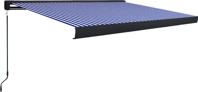 Obrázek produktu pro vidaXL Manuální kazetová markýza 350x250 cm Modrá a bílá