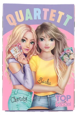 Produktbild von Depesche 12394 TOPModel - Quartett Kartenspiel mit Model Motiven, 32 bunte Spielkarten und Spielanleitung, für 2 bis 3 Spieler
