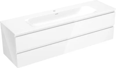 Immagine prodotto di Mexen Orio mobile da bagno 160 cm con lavabo Vela, 2 cassetti, bianco lucido - 91A10-16047-2-BFF00-W23M00