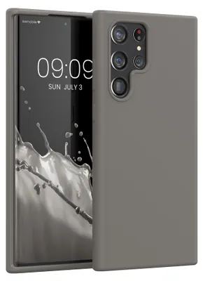Produktbild von kwmobile Handyhülle für Samsung Galaxy S22 Ultra Hülle - Case Silikon - Kabelloses Laden - Schutzhülle Cover in Stone Dust