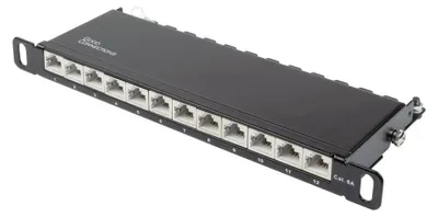 Produktbild von Good Connections Patchpanel 10"Cat. 6A  12-P. 0,5 HE schw.