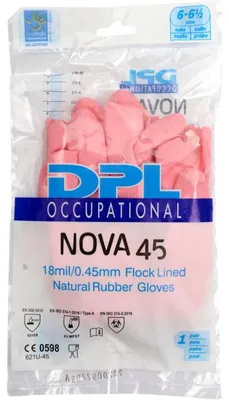 Produktbild von Haushaltshandschuhe Latex, Pink, Gr. 6-6,5 | Packung (12 Stück)