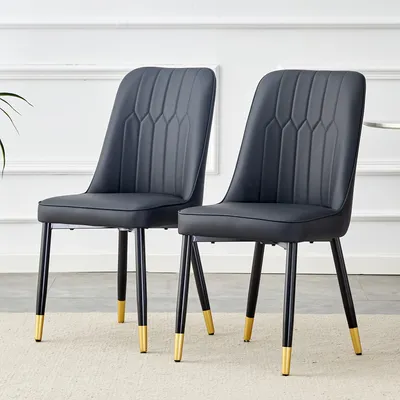 Produktbild von Esszimmerstuhl - Stuhl - Schalenstuhl - Sessel - Designstuhl - Set aus 2 Stück - Mit weicher Baumwollbezug