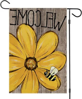 Productafbeelding van Tuinvlag Zomer - Seizoensvlag Buiten - Tuin Decoratie - Dubbelzijdig Bedrukt - 30 x 45 cm - Multicolor