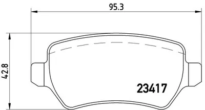 Produktbild von Brembo Bremsbelagsatz, Scheibenbremse Hinterachse P 10 013