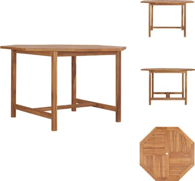 Zdjęcie produktu dla vidaXL Stół ogrodowy 110x110x75 cm lite drewno tekowe - Stoły ogrodowe