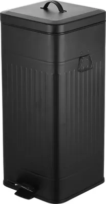Produktbild von ESTIA | Mülleimer - 30 l - schwarzer Abfalleimer - mit Klappdeckel