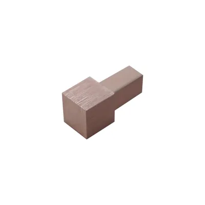 Produktbild von Quadrat Edelstahlschiene Profil Fliesenschiene Edelstahl V2A 11mm Ausseneck gebürstet Kupfer Rosegold