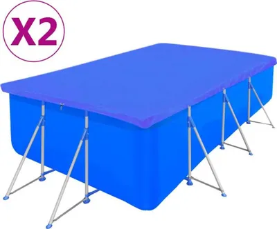 Produktbild von Maison Exclusive - Poolabdeckungen 2 Stk. PE Rechteckig 90 g/m² 394x207 cm