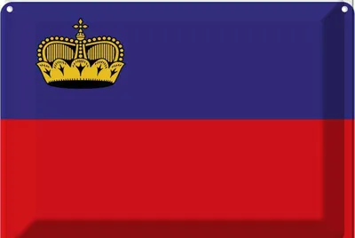 Produktbild von vianmo Blechschild 30x40 cm Liechtenstein Flagge Fahne Wappen