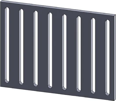 Produktbild von Eckiger Kaminrost/Ascherost 258 x 192 x 15 mm für Jotul F 400 Kaminöfen
